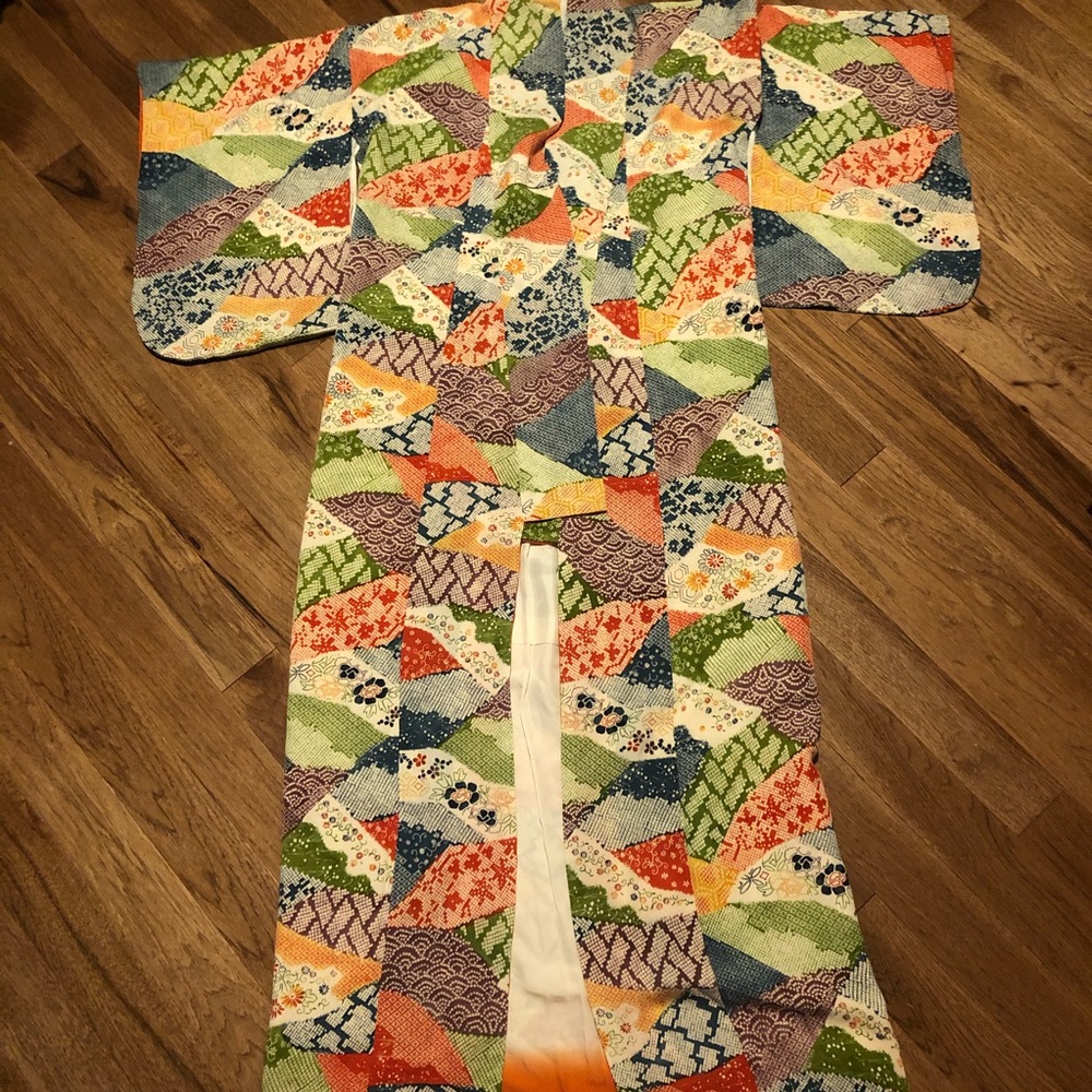 Vintage Patchwork Style Boho Kimono